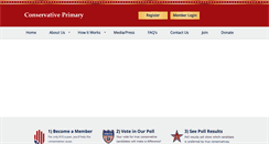 Desktop Screenshot of conservativeprimary.com